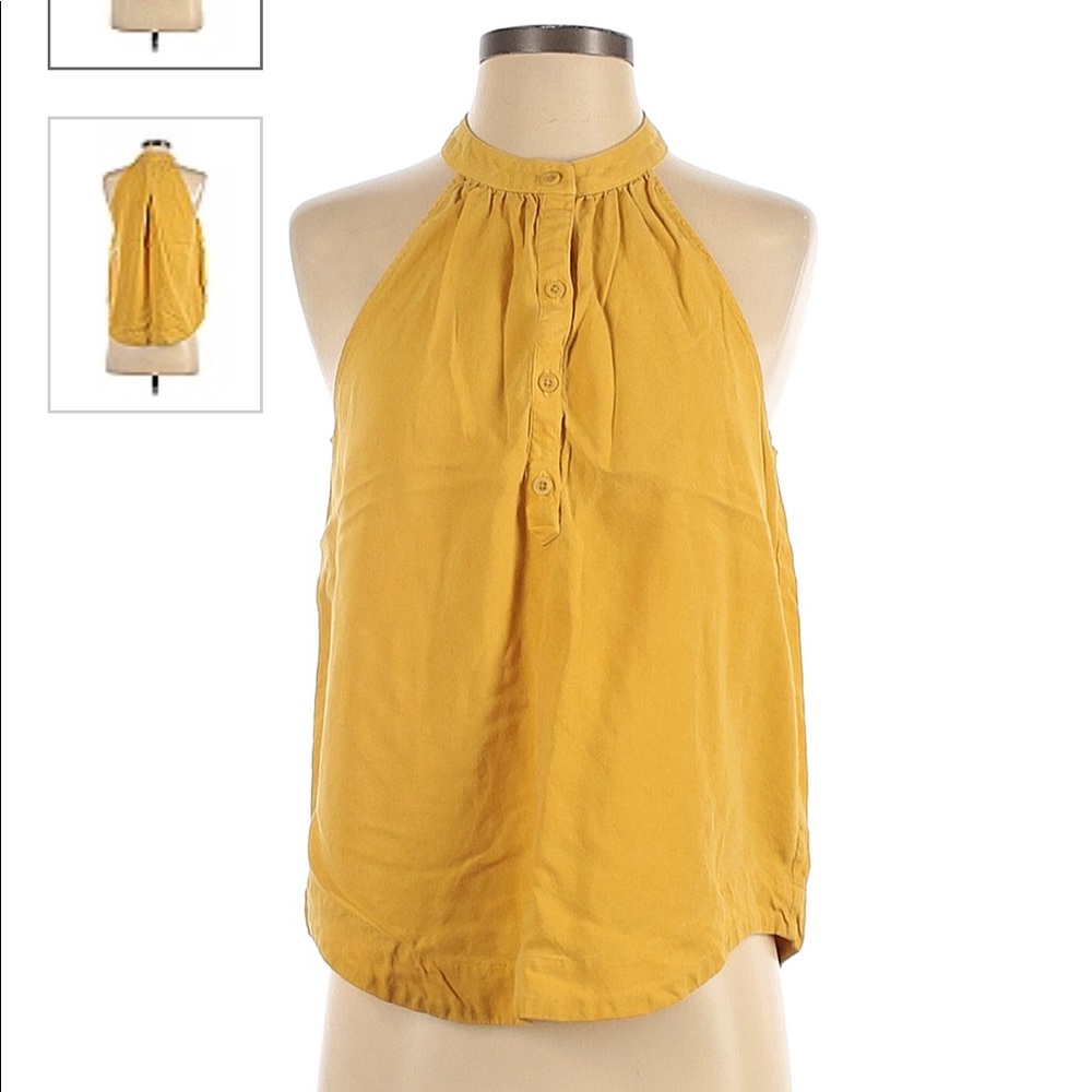 Yellow Cloth & Stone Sleeveless Top from Anthropologie Size: S